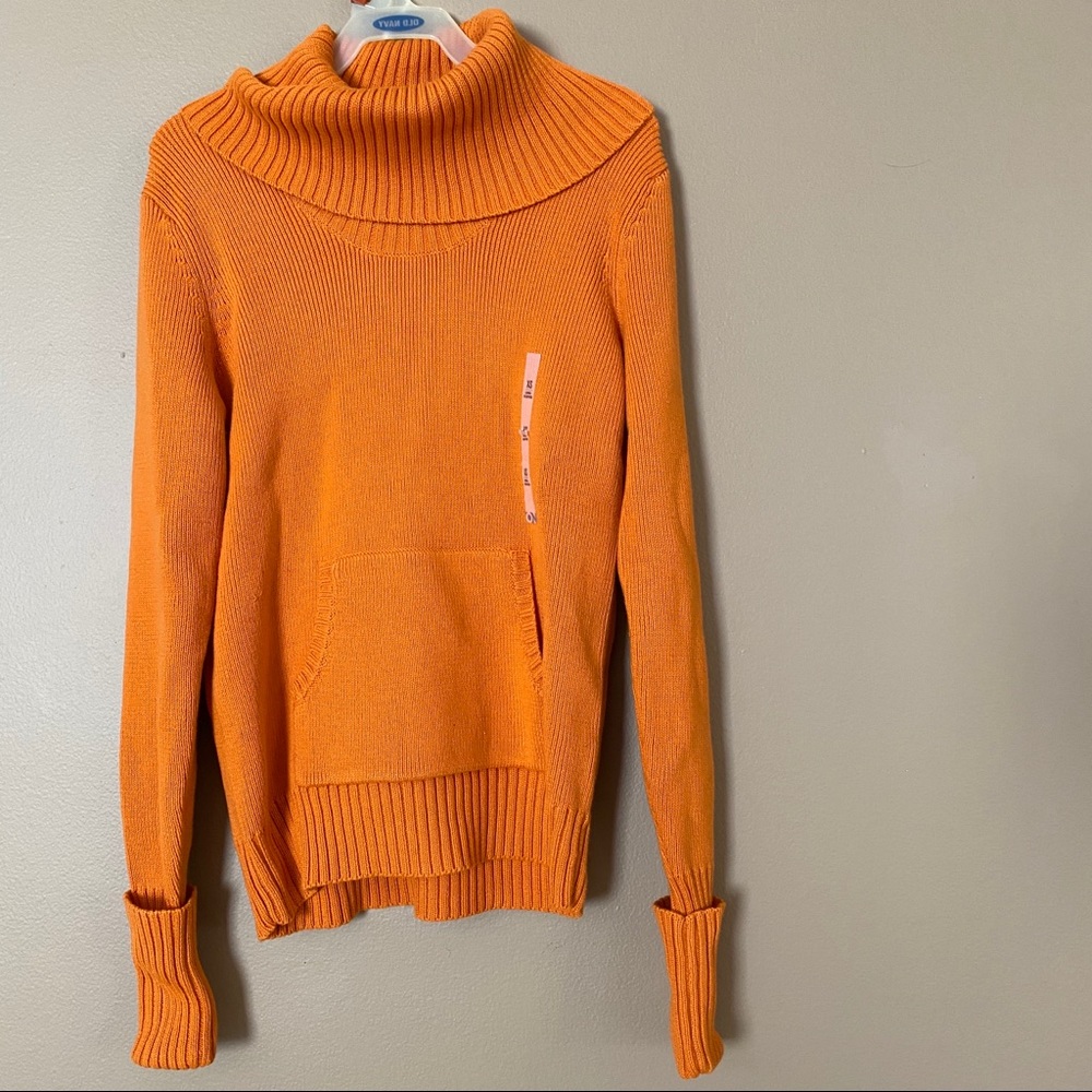 Orange Cowl Turtleneck NWT